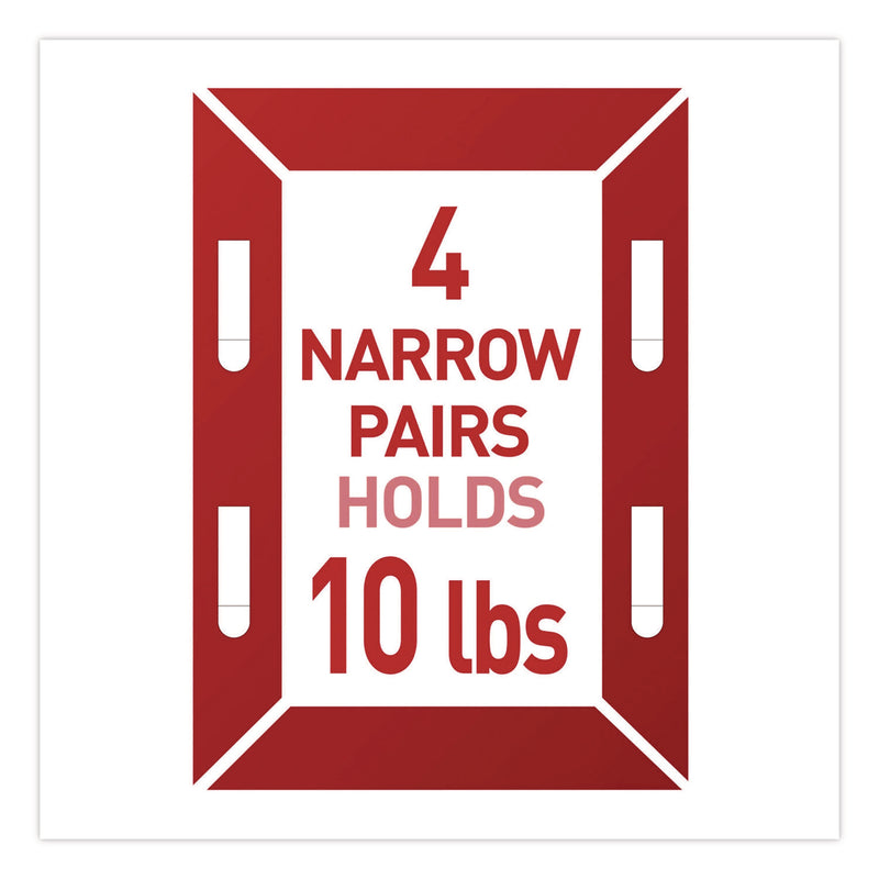 Command™ Picture Hanging Strips, Narrow, Removable, Holds Up to 10 lbs per 4 Pairs, 0.5 x 3.65, White, 12 Pairs/Pack (MMM1720712ES) Pack of 12