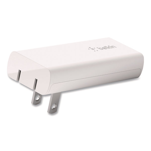 Belkin® BOOST CHARGE Dual Wall Charger with PPS + USB-C Cable with Lightning Connector, White (BLKWCB007DQ1MWH) Each