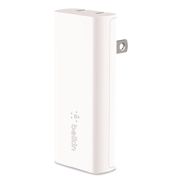 Belkin® BOOST CHARGE Dual Wall Charger with PPS + USB-C Cable with Lightning Connector, White (BLKWCB007DQ1MWH) Each