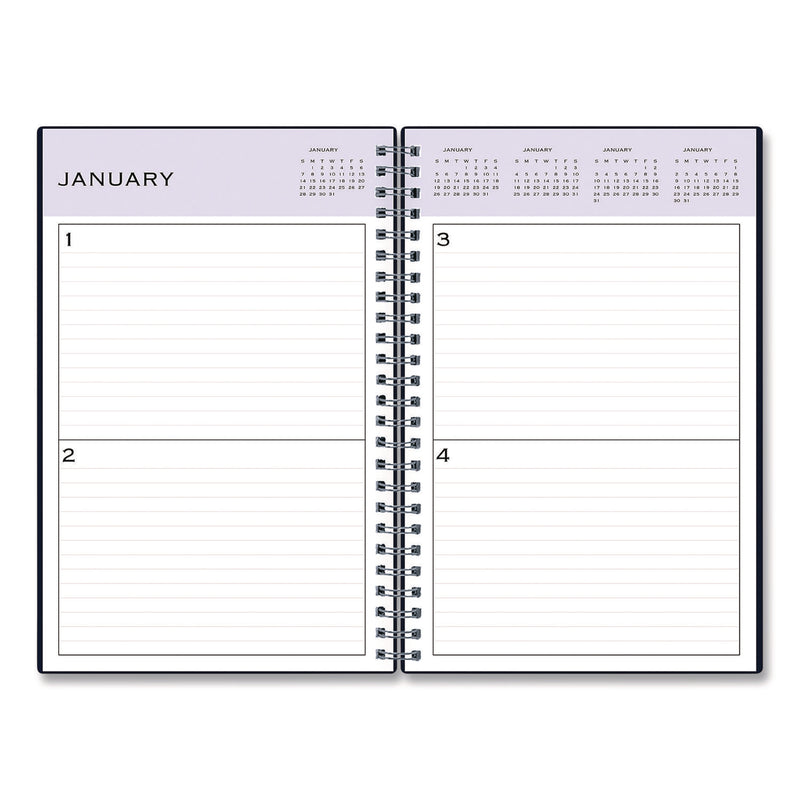 Perpetual Daily Planner, 8.5 x 5.5, Blue Cover, 52 Weeks: Undated (BLS141138) Each