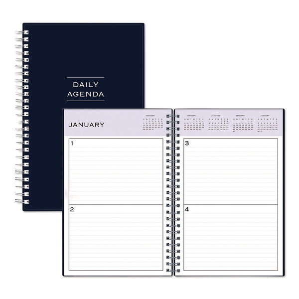 Perpetual Daily Planner, 8.5 x 5.5, Blue Cover, 52 Weeks: Undated (BLS141138) Each