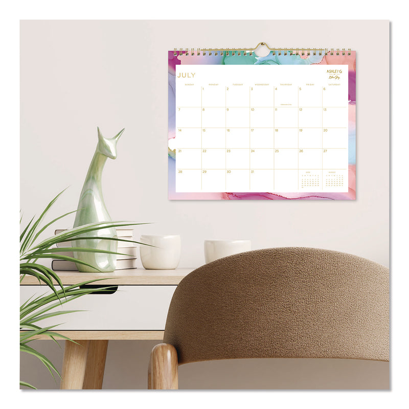 Blue Sky® Ashley G Multicolor Smoke Academic Year Wall Calendar, 11 x 8.75, White/Multicolor Sheets, 12-Month (July to June): 2024-2025 (BLS150160) Each