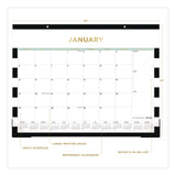 Blue Sky® Day Designer Rugby Stripe Desk Pad Calendar, 22 x 17, White/Black Sheets, 12-Month (Jan to Dec): 2025 (BLS14389525) Each