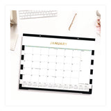Blue Sky® Day Designer Rugby Stripe Desk Pad Calendar, 22 x 17, White/Black Sheets, 12-Month (Jan to Dec): 2025 (BLS14389525) Each