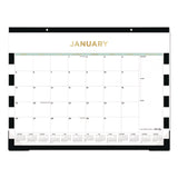 Blue Sky® Day Designer Rugby Stripe Desk Pad Calendar, 22 x 17, White/Black Sheets, 12-Month (Jan to Dec): 2025 (BLS14389525) Each
