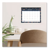 Ashlyn Desk Pad Calendar, Floral Artwork, 22 x 17, White/Blue/Pink Sheets, Black Headband, 12-Month (Jan to Dec): 2025 (BLS14861825) Each