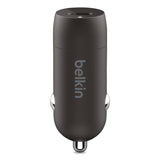 Belkin® BOOST CHARGE USB-PD Car Charger + Lightning to USB-C Cable, 20 W, USB-C, Black (BLKCCA003BT04BK) Each
