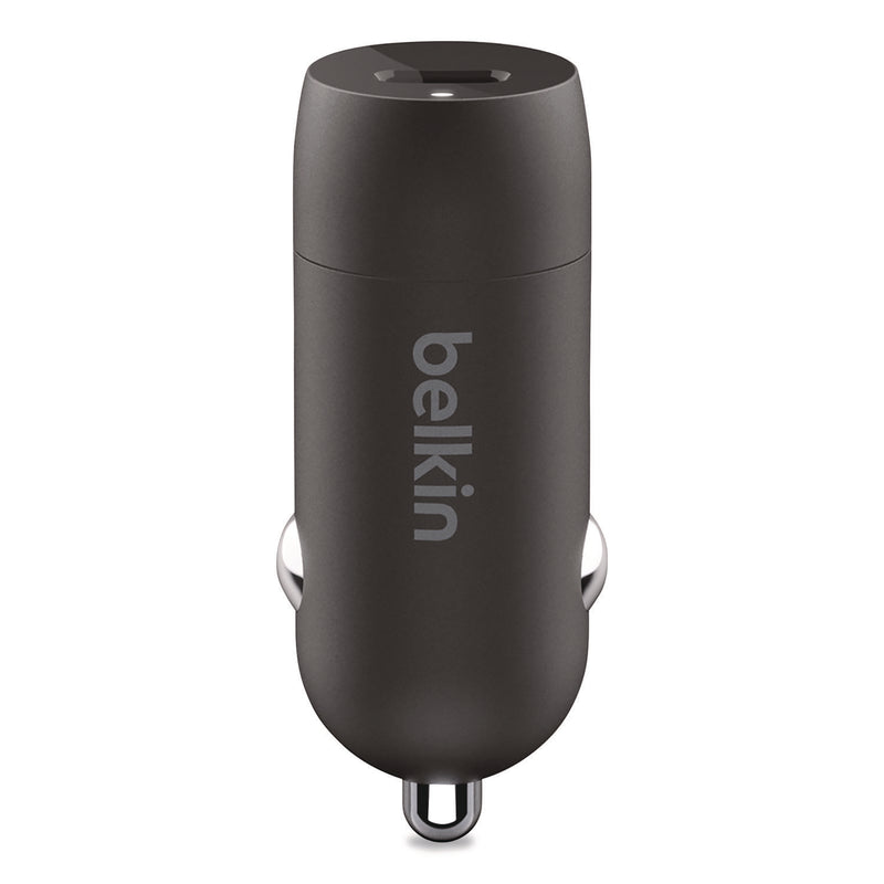 Belkin® BOOST CHARGE USB-PD Car Charger + Lightning to USB-C Cable, 20 W, USB-C, Black (BLKCCA003BT04BK) Each