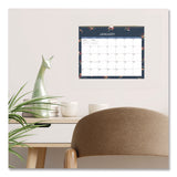 Ashlyn Monthly Wall Calendar, Floral Artwork, 15 x 12, White/Blue/Pink Sheets, 12-Month (Jan to Dec): 2025 (BLS14861725) Each