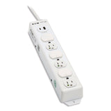 Tripp Lite by Eaton Safe-IT Medical-Grade Power Strip with Antimicrobial Protection, 6 Hospital-Grade Outlets, USB Charging, 2 ft Cord, White (TRPPS602HGUSB) Each