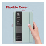 TRU RED™ Flexible-Cover Business Journal, 1-Subject, Narrow Rule, Sage Cover, (128) 5.5 x 8 Sheets (TUDTR61955) Each