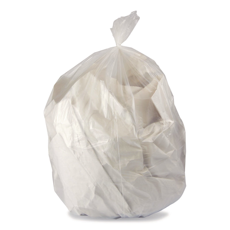 Heritage Linear Low-Density Can Liners, 33 gal, 1 mil, 33" x 39", Clear, 150/Carton (HERH6639YCRAC) Case of 150