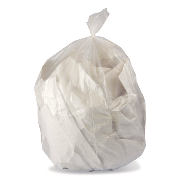 Heritage Linear Low-Density Can Liners, 56 gal, 1.1 mil, 46" x 50", Clear, 100/Carton (HERH9250SC) Case of 100