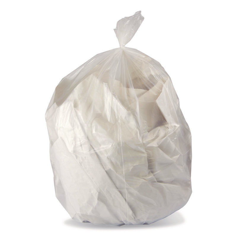 Heritage Linear Low-Density Can Liners, 56 gal, 1.1 mil, 46" x 50", Clear, 100/Carton (HERH9250SC) Case of 100