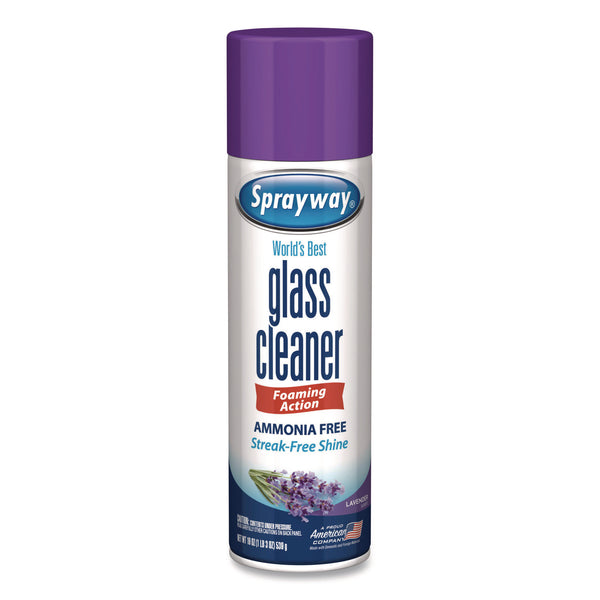 Sprayway® Glass Cleaner, Lavender, 19 oz Aerosol Spray, 6/Carton (CGCSW5029) Case of 6