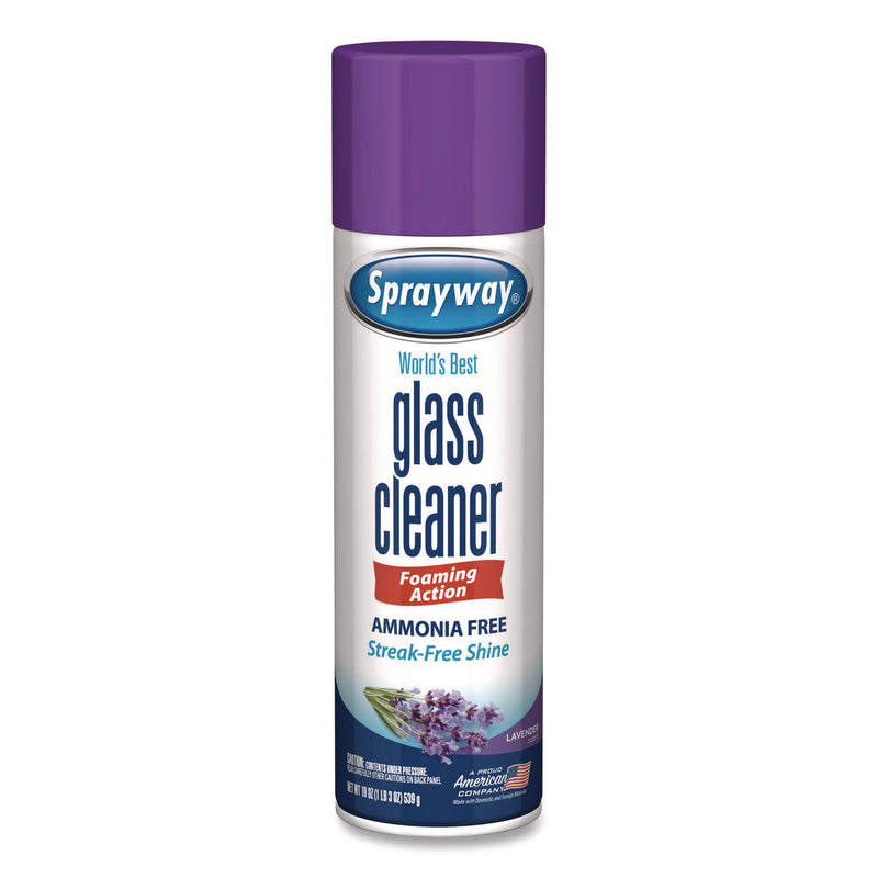 Sprayway® Glass Cleaner, Lavender, 19 oz Aerosol Spray, 6/Carton (CGCSW5029) Case of 6