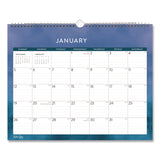 Savoy Cool Monthly Wall Calendar, Abstract Artwork, 15 x 12, White/Blue Sheets, 12-Month (Jan to Dec): 2025 (BLS14877025) Each