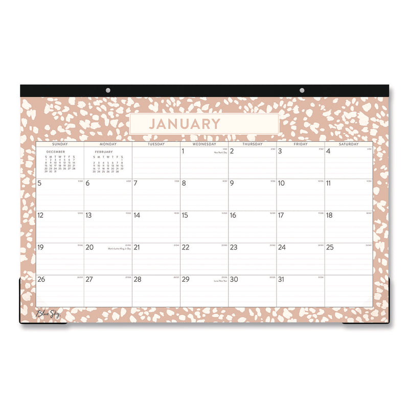 Natalya Desk Pad Calendar, Abstract Artwork, 17 x 11, White/Peach Sheets, Black Headband, 12-Month (Jan to Dec): 2025 (BLS14877125) Each