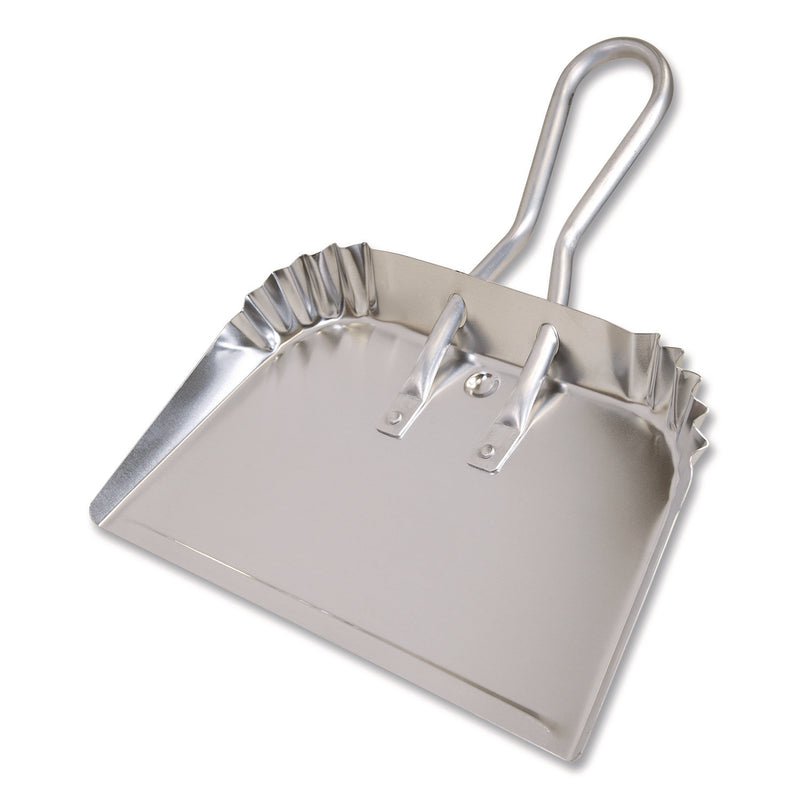 Quickie® Bulldozer Dust Pan, 17" w, Aluminum Handle, Silver (BUO428) Each