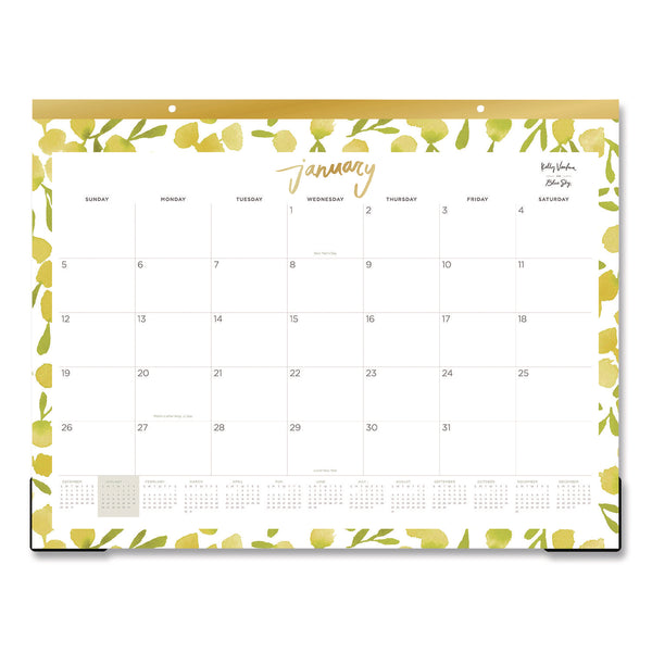 Kelly Ventura Mimosa Desk Pad Calendar, Lemons Artwork, 22 x 17, White/Yellow/Green Sheets, 12-Month (Jan to Dec): 2025 (BLS14906325) Each