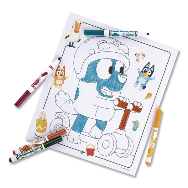 Crayola® Bluey Color and Sticker Activity Set, (32) Coloring Sheets, (51) Stickers, (5) Pip-Squeaks Markers (CYO42743) Each