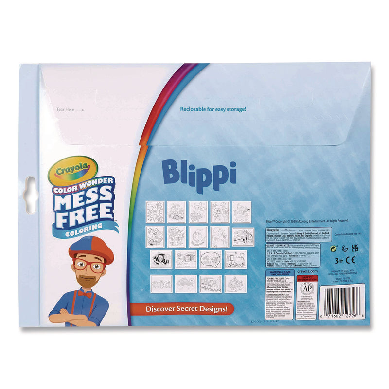 Crayola® Blippi Color Wonder Kit, (18) Coloring Pages, (5) Blippi's Collection Markers (CYO752726) Each