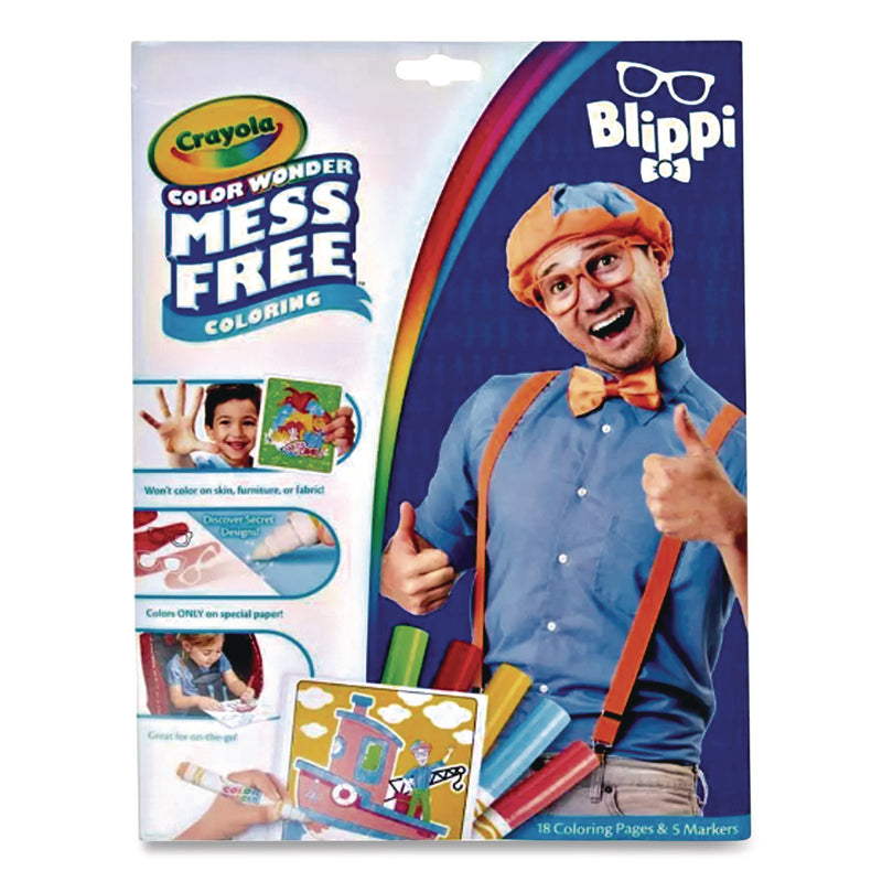 Crayola® Blippi Color Wonder Kit, (18) Coloring Pages, (5) Blippi's Collection Markers (CYO752726) Each