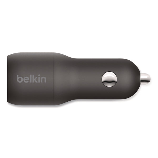 Belkin® BOOST CHARGE Dual Car Charger with PPS, USB-A/USB-C, Black (BLKCCB004BT1MBK) Each