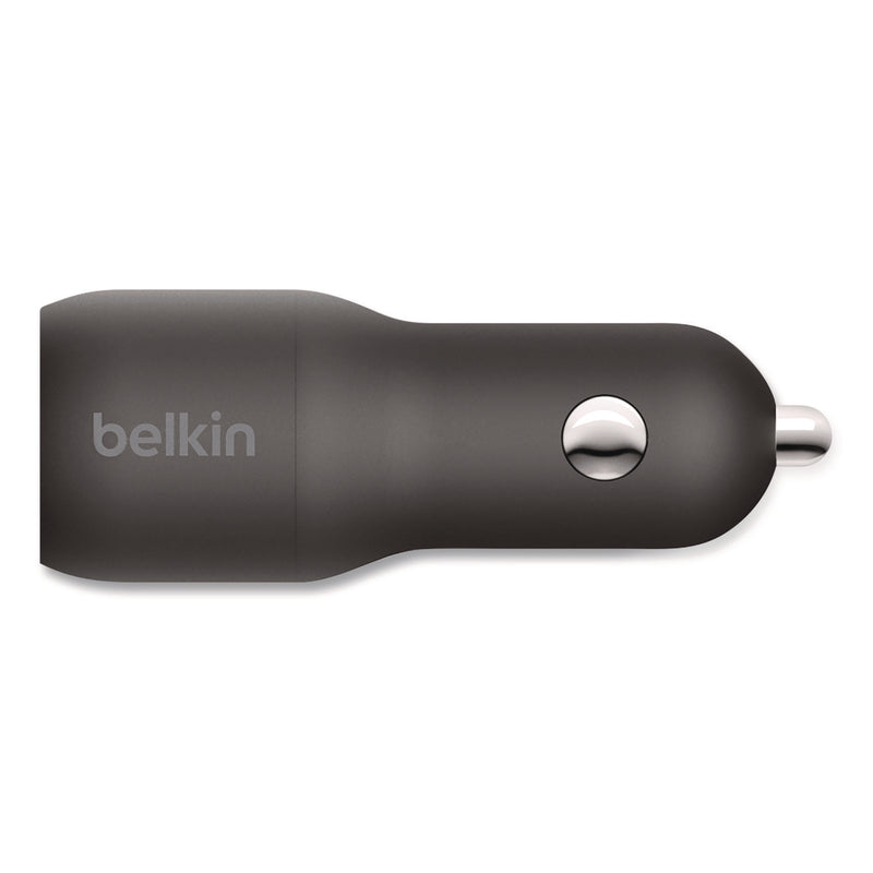 Belkin® BOOST CHARGE Dual Car Charger with PPS, USB-A/USB-C, Black (BLKCCB004BT1MBK) Each