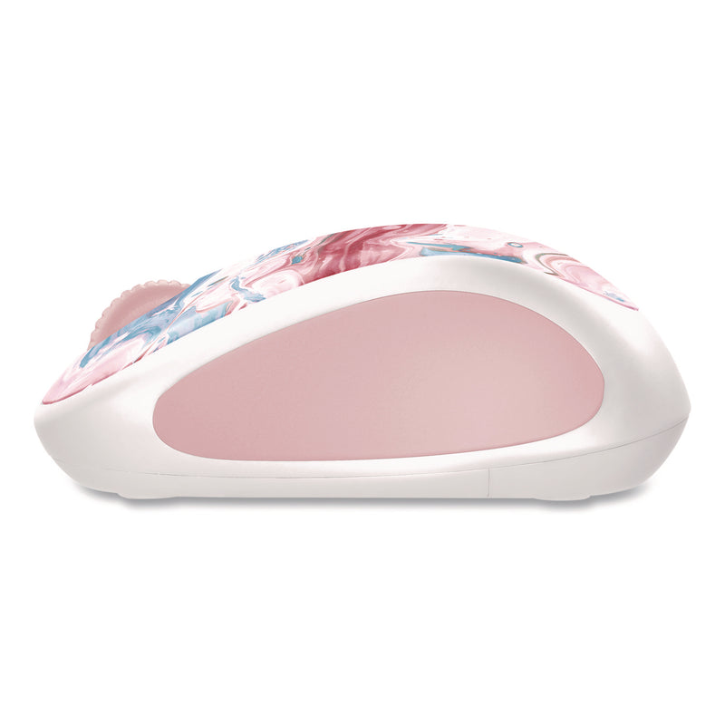 Logitech® Design Collection Limited Edition Wireless Mouse, 2.4 GHz, 33 ft, Left/Right Hand Use, Cotton Candy (LOG910007055) Each