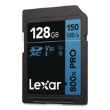 Lexar™ High-Performance PRO BLUE Series SDXC Memory Card, UHS-I V30 U1 Class 10, 128 GB (LXRLSD800P128GB) Each