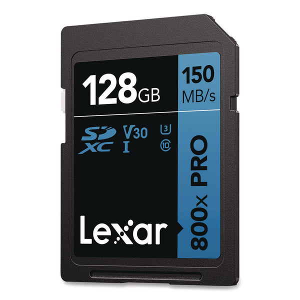 Lexar™ High-Performance PRO BLUE Series SDXC Memory Card, UHS-I V30 U1 Class 10, 128 GB (LXRLSD800P128GB) Each