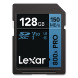 Lexar™ High-Performance PRO BLUE Series SDXC Memory Card, UHS-I V30 U1 Class 10, 128 GB (LXRLSD800P128GB) Each