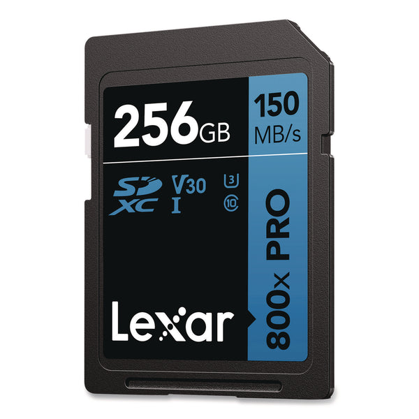 Lexar™ High-Performance PRO BLUE Series SDXC Memory Card, UHS-I V30 U1 Class 10, 256 GB (LXRLSD800P256GB) Each