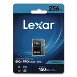 Lexar™ High-Performance PRO BLUE Series SDXC Memory Card, UHS-I V30 U1 Class 10, 256 GB (LXRLSD800P256GB) Each