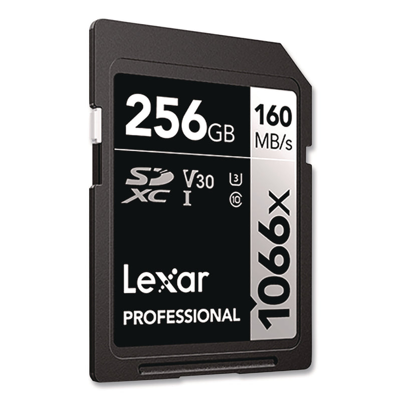 Lexar™ Professional SILVER Series SDXC Memory Card, UHS-I V30 U1 Class 10, 256 GB (LXRLSD1066256GB) Each