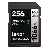 Lexar™ Professional SILVER Series SDXC Memory Card, UHS-I V30 U1 Class 10, 256 GB (LXRLSD1066256GB) Each