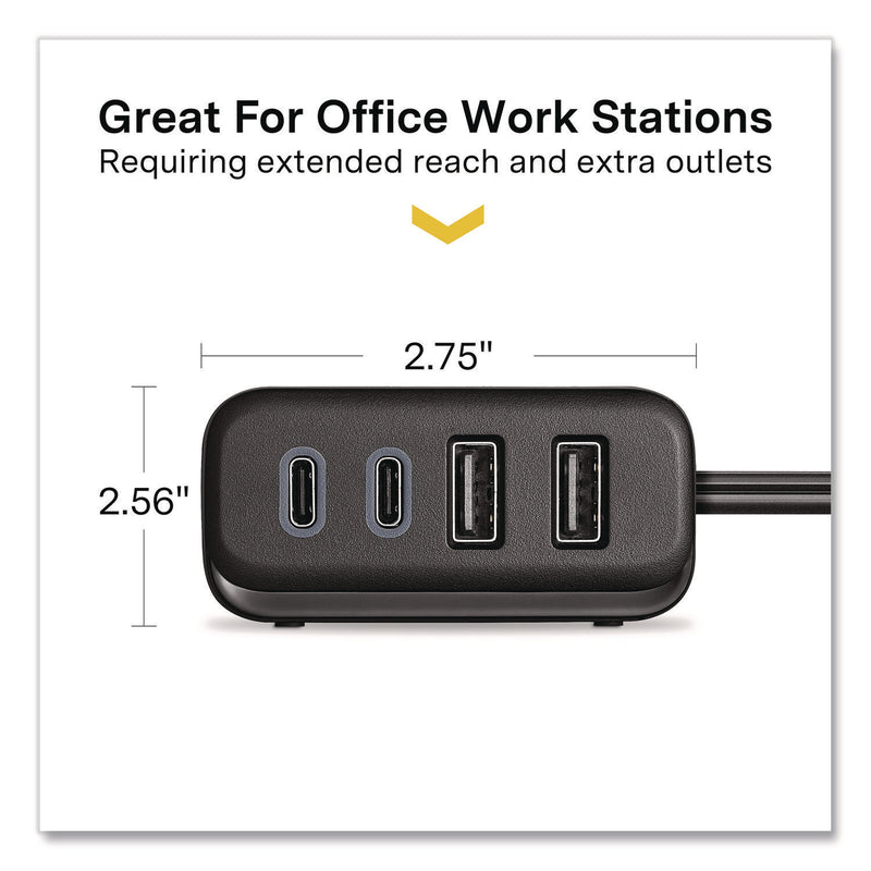 NXT Technologies™ 4-Port USB Charger, Black (NXTNX61429) Each