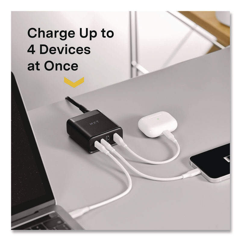 NXT Technologies™ 4-Port USB Charger, Black (NXTNX61429) Each