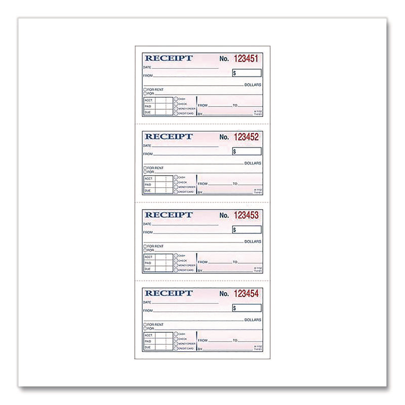 Adams® Money/Rent Receipt Book, Two-Part Carbonless, 4.75 x 2.75, 200 Forms Total (ABFDC1152) Each