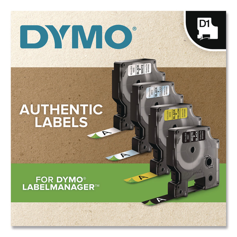 DYMO® D1 Standard Labels, 0.5" x 23 ft, Black Print on White Tape, 2/Pack (DYM1926208) Pack of 2