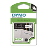 DYMO® D1 Standard Labels, 0.5" x 23 ft, Black Print on White Tape, 2/Pack (DYM1926208) Pack of 2