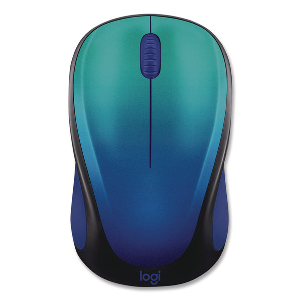 Logitech® Design Collection Limited Edition Wireless Mouse. 2.4 GHz, 33 ft, Left/Right Hand Use, Blue Aurora (LOG910006118) Each