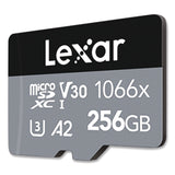 Lexar™ Professional SILVER Series microSDXC Memory Card, UHS-I, V30 Class 10, 256 GB (LXRLMS1066256GB) Each