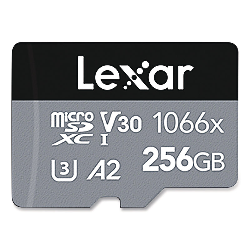 Lexar™ Professional SILVER Series microSDXC Memory Card, UHS-I, V30 Class 10, 256 GB (LXRLMS1066256GB) Each