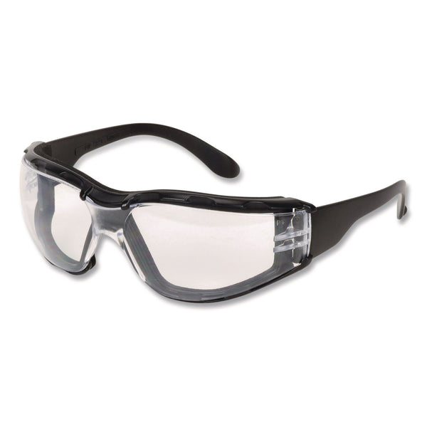 Bouton® Zenon Z12 Polycarbonate Safety Glasses, Black Nylon Frame, Clear Polycarbonate Lens (PID25001F020) Each