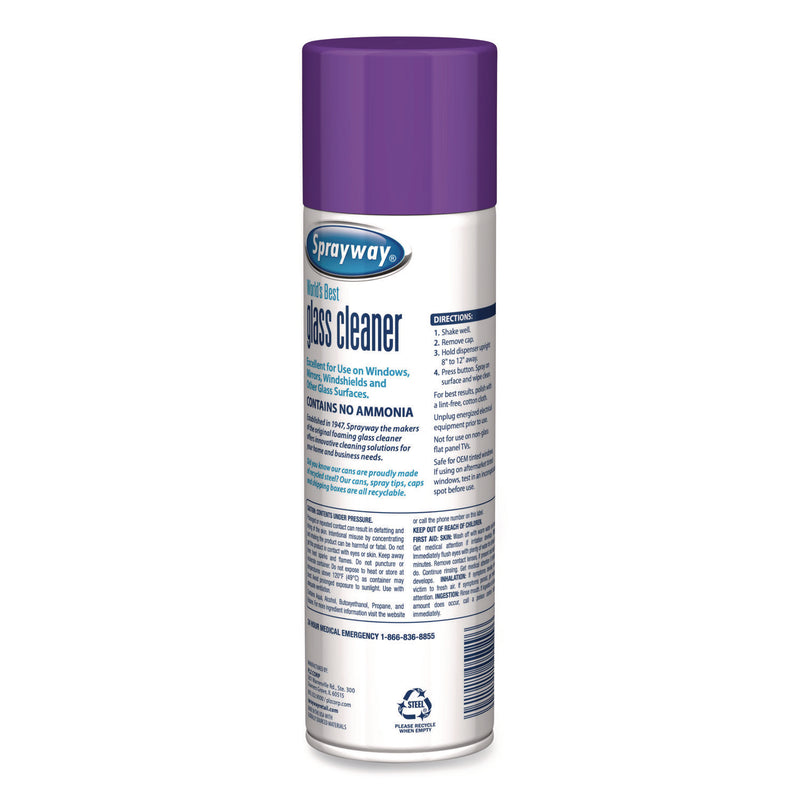 Sprayway® Glass Cleaner, Lavender, 19 oz Aerosol Spray, 6/Carton (CGCSW5029) Case of 6