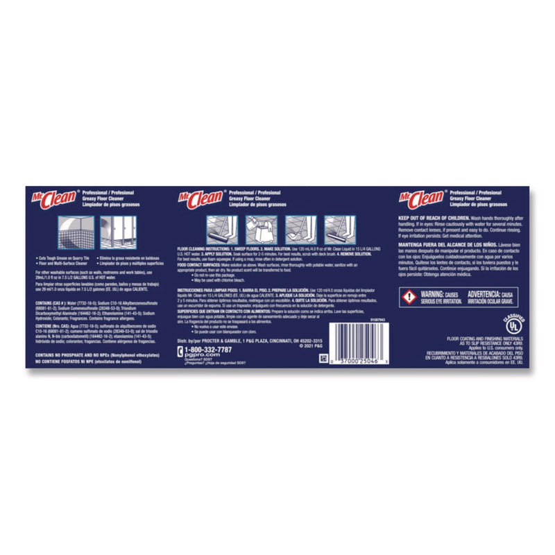 Mr. Clean® Professional Greasy Floor Cleaner, 1 gal Bottle, 4/Carton (PGC25046) Case of 4