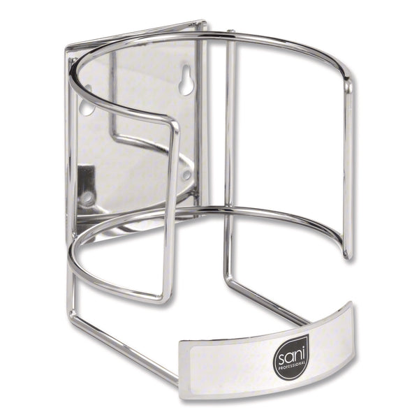 Sani Professional Large/XL Canister Wall Bracket, 5.88 x 5.75 x 5.25, Chrome (NICP010803) Each