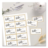Avery® Business Cards with Metallic Gold Borders, Inkjet/Laser, 2 x 3.5, White, 100 Cards, 10 Cards/Sheet, 10 Sheets/Pack (AVE3327) Pack of 100